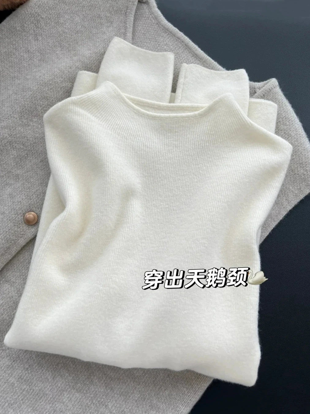 Women's Mock Neck Slim Fit Knit Sweater