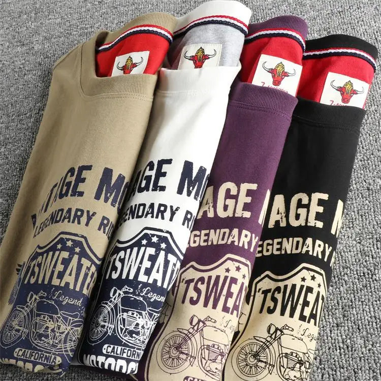 Men's Vintage Motorcycle Cotton T-Shirt