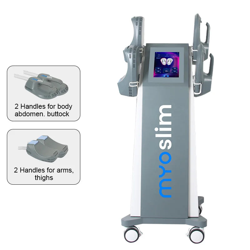 NEO PRO 6500W 15Telsa 200Hz RF Body Sculpting Machine Fat Burn Muscle Tone Device 4 5 Handles 6500W