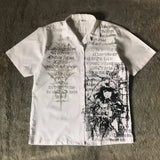 Men’s Y2K Gothic Skull Graphic Shirt