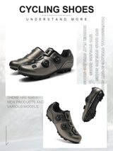 2026 MTB Cycling Sneaker Men A5 Leather Self-Locking Cleat Spd Road Bike Shoes Women Flat Trail Train Mountain Bicycle Shoes
