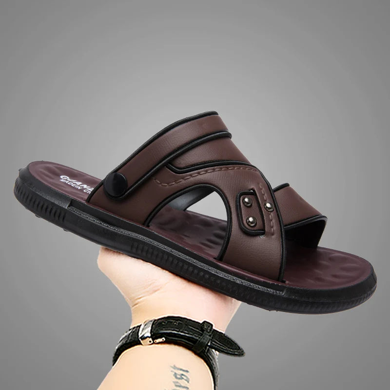 Summer Men Sandals Open Toe Flat Mens Casual Shoes Outdoor Walking Sandals for Men Beach Shoes sandalias hombre Men slippers