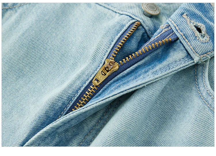 Women's Soft Denim Mid-Rise Wide-Leg Jeans