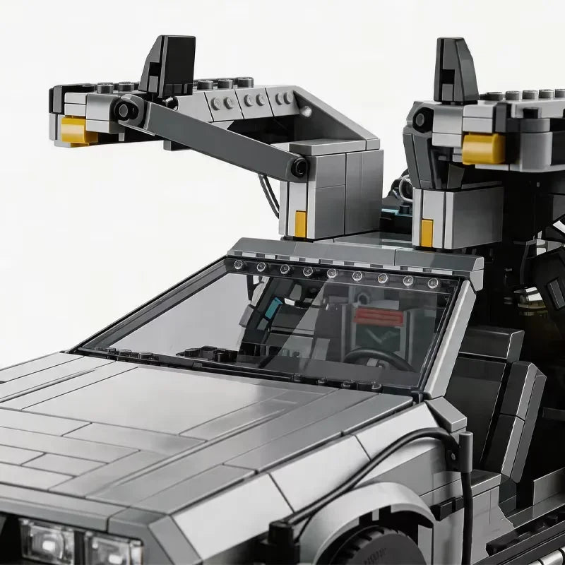 1:8 Scale Back to The Future Time Machines Building Blocks 1872PCS With 2 Mini Figure Model DeLorean Car Bricks Toy Gift for Kid