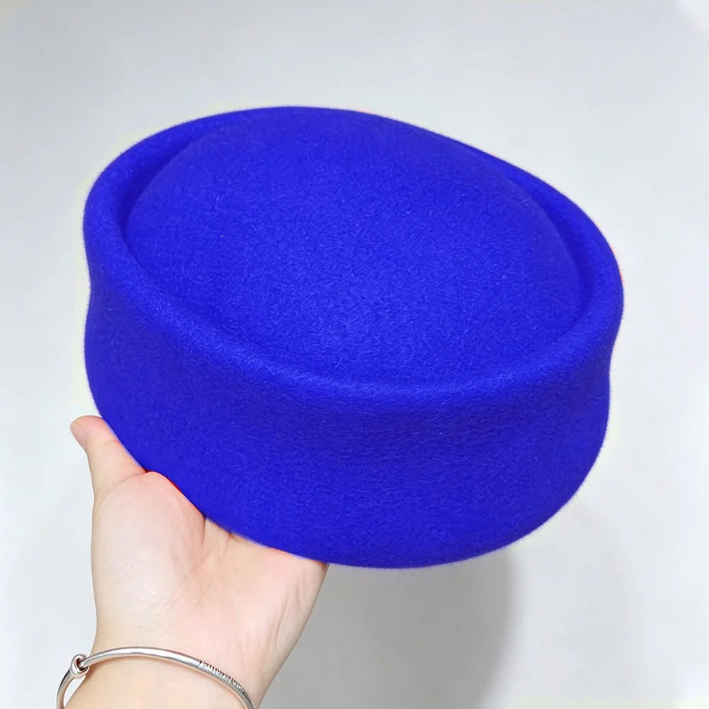 Women's Wool Felt Pillbox Beret Hat