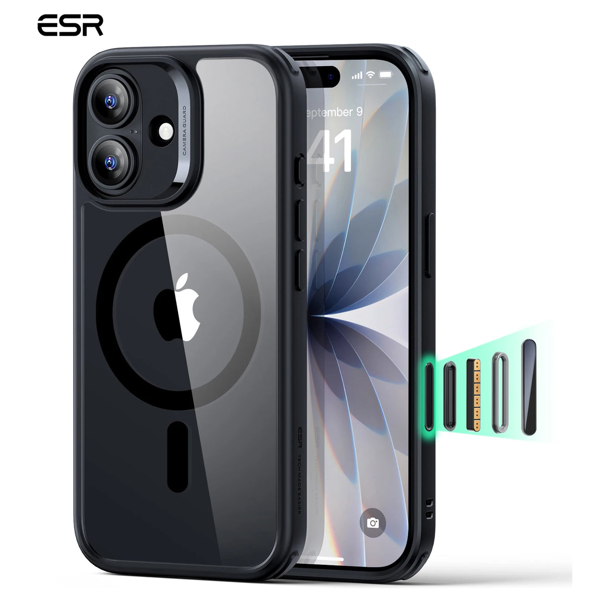 ESR Magnetic iPhone Case with Camera Guard