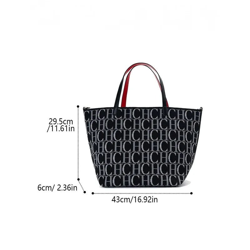 CH Ladies Brand Fashion Alphabet Print Large Capacity Handbag 2026 New Style Elegant Casual Travel High Quality Hand