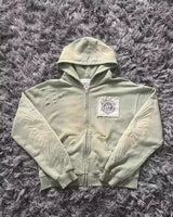 Y2K Gothic Oversized Zip-Up Hoodie