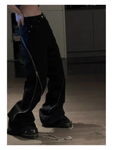 Men's High Street Flare Denim Jeans – Zipper Detail