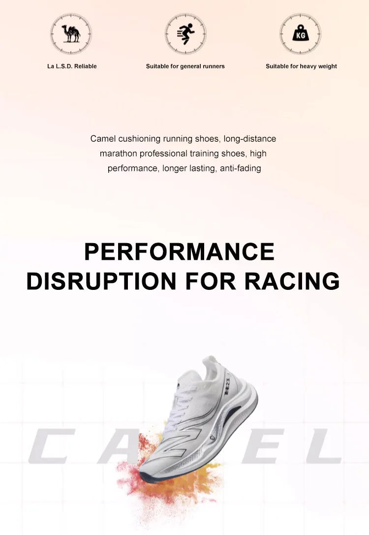 Golden Camel Carbon Plate 10K Men's Running Shoes Professional Racing Training Running Shoes Wear-Resistant Lightweight Sneakers