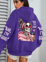 Expensive Talks Back Funny Printing Womens Hoodie Loose Multicolor Pullovers Fleece Autumn Sportswear Casual Pocket Hoody