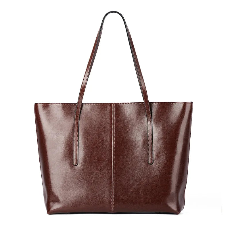 Burminsa Vintage Genuine Leather Tote Bag for Women