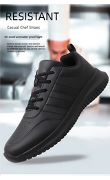 Chef Shoes Four Season Soft-Sole Anti-Slip Oil-Proof Waterproof Portable Kitchen Work Shoes Fashion Plus Size Casual Men's Shoes