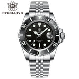 SD1953 STEELDIVE Brand Ceramic Bezel 41mm Steeldive 30ATM Water Resistant NH35 Automatic Mens Dive Watch  with Milled Clasp