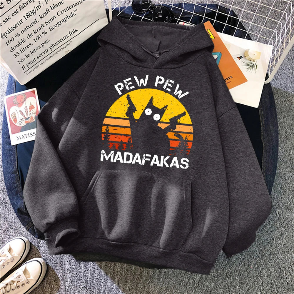 Pew Pew Madafakas Cat Hoodie