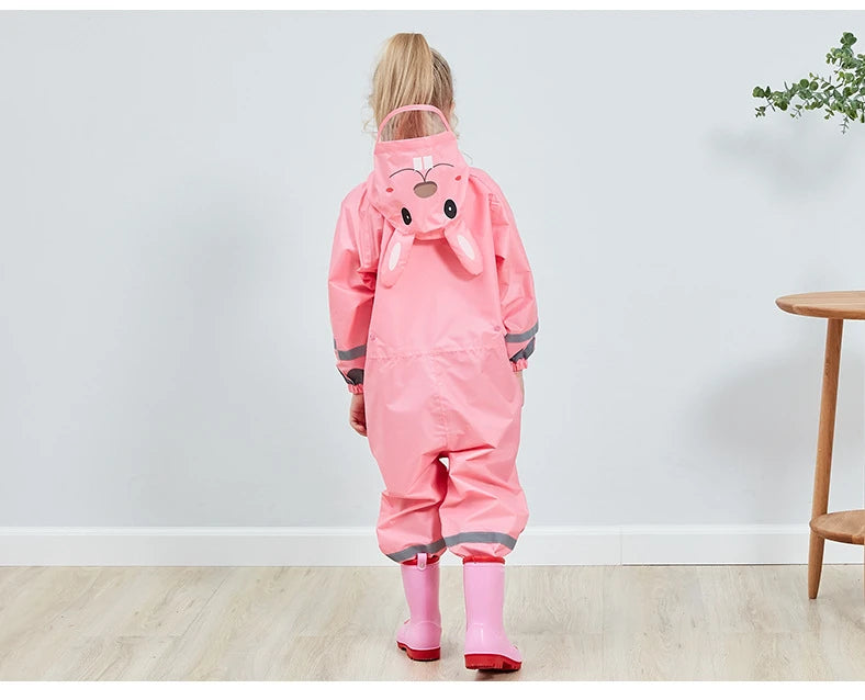 Kids Waterproof Hooded Rainsuit – Boys & Girls
