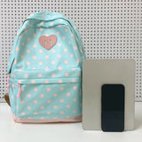 Women Nylon Polka Dot Cute Backpack Multiple Pockets Cute Playful Bookpack Travel Daypack Bag for Teens Girls College Commute