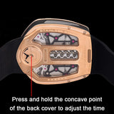 PINDU Design Men's Watch Top Brand Luxury Business Watch Men's Compass Waterproof Quartz Wristwatches Silicone Strap P6658