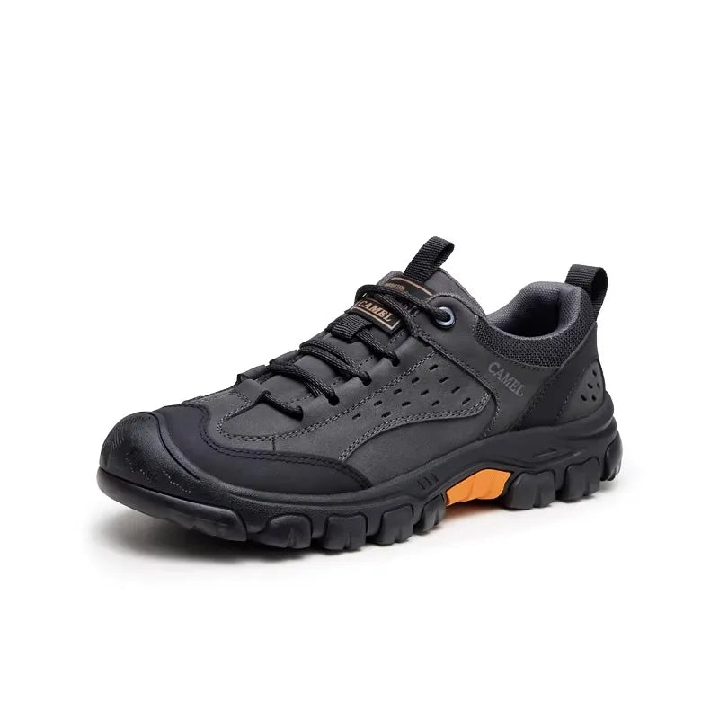 GOLDEN CAMEL Hiking Shoes for Men Waterproof Outdoor Low-top Hiking Boots Leather Men's Trekking Shoes Walking Male Sneakers New