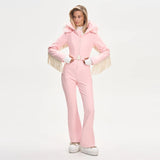 Windproof Faux Fur Ski Jumpsuit