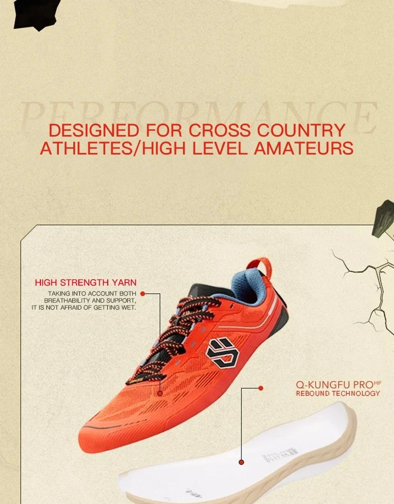 QIAODAN ShanShen 2.0 Carbon Plate Trail Running Shoes for Men 2025 Outdoor Hiking Shock-absorbing Non-slip Sneaker QDB023244277