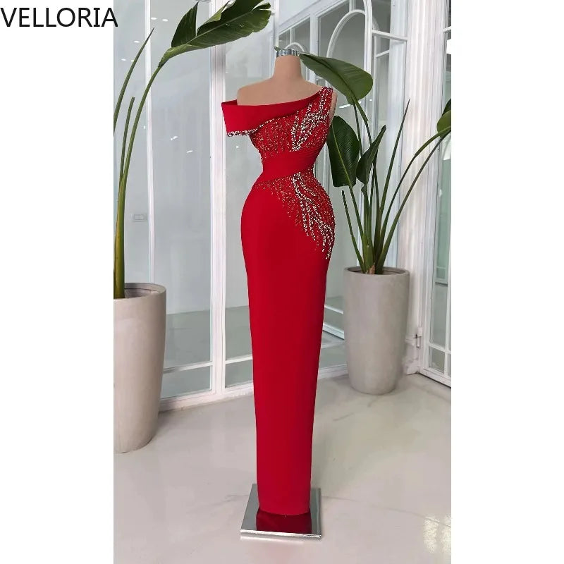 Elegant One-Shoulder Satin Mermaid Gown | Formal Evening Dress