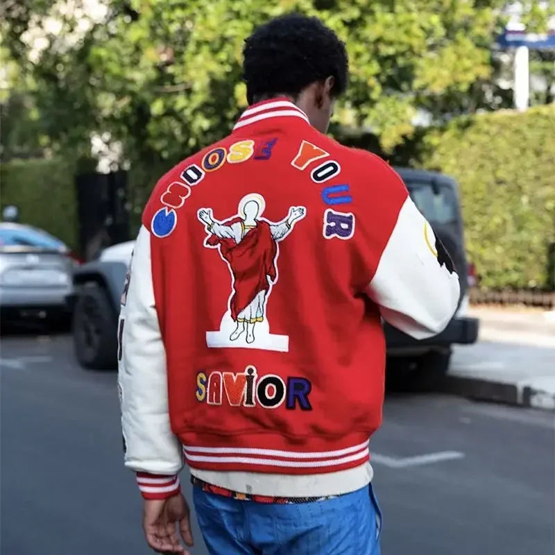 Trendy Embroidered Baseball Jacket
