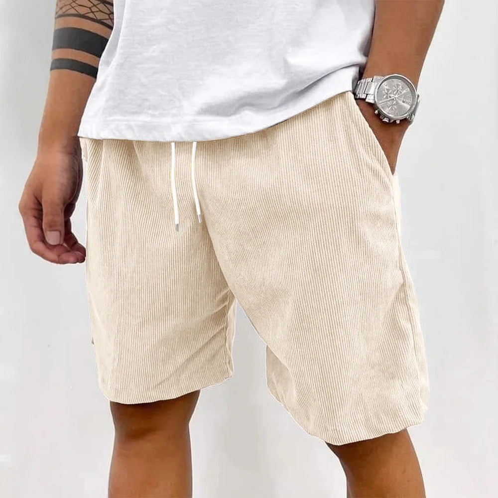 Men’s Retro Summer Shorts with Drawstring Waist