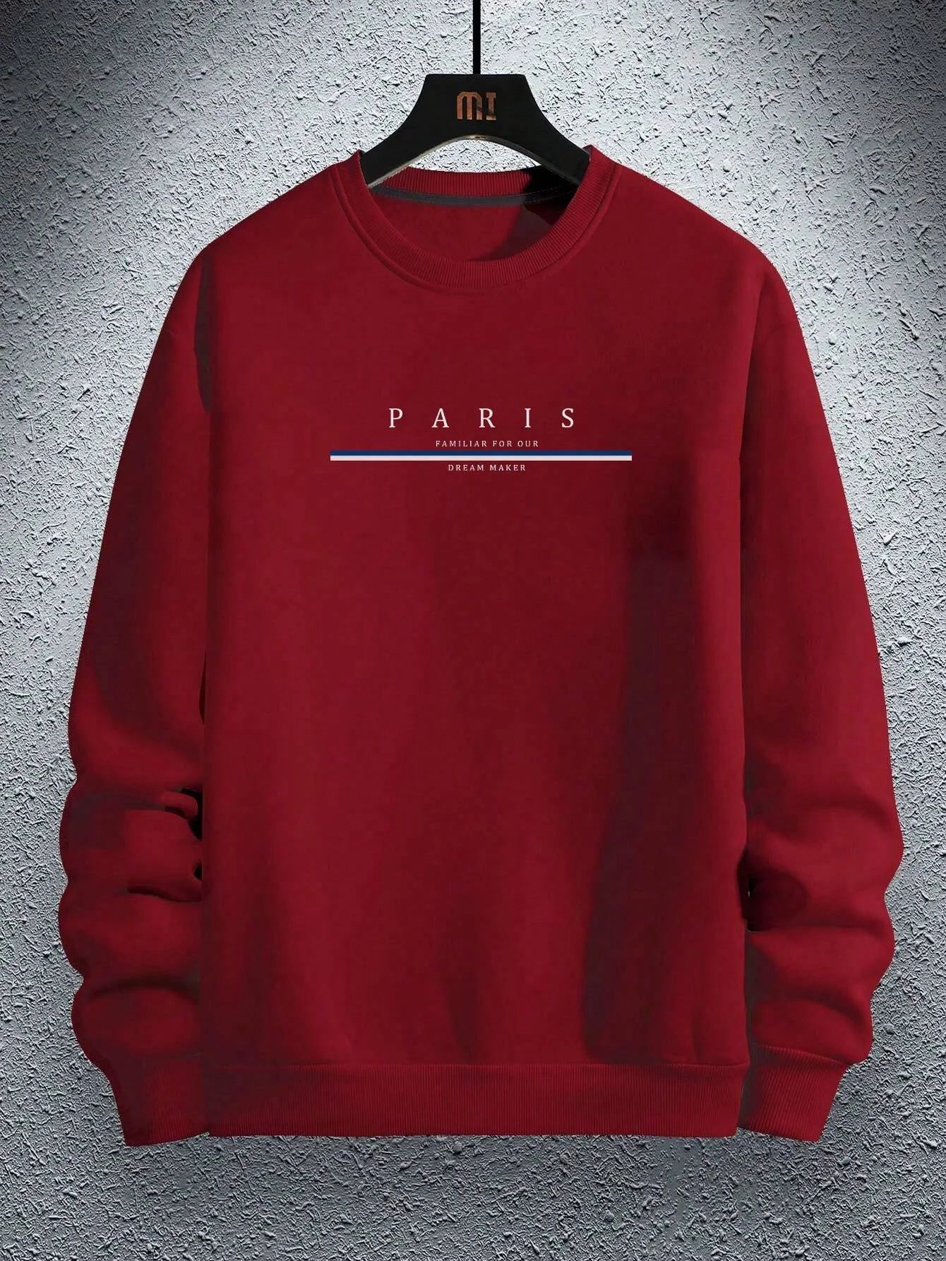 Paris Print Relaxed Fit Pullover – Premium Cotton Casual O-Neck Hoodie