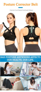 Premium Adjustable Back Posture Corrector Brace for Men & Women