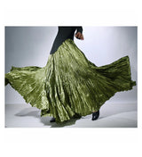 Elegant High-Waist Pleated Maxi Skirt for Women