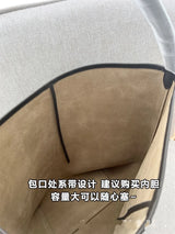 25 year new cowhide lychee pattern single shoulder commuting versatile large capacity bucket bag