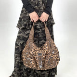 Y2K Leopard Print Shoulder Bag – Vintage Maillard Style