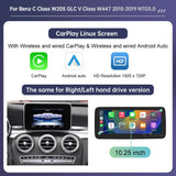 Mercedes Benz W205 GLC CarPlay & Android Auto Screen