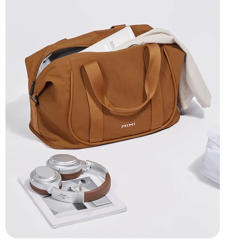 Mixi Travel Bags Women Large Size Capacity Sports Fitness Storage Bag Foldable Duffle Suit Bag For Shoulder Bag Handbag M3020