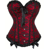 Gothic Overbust Corset Top - Slimming Waist Cincher