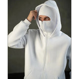 Y2K Double-Hood Zip-Up Balaclava Hoodie