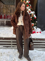 Autumn Burgundy Sweatpants Women Straight Leg Sport Pants Cotton Ladies Coffee Basic Joggers Wide Leg Women's Pants And Trousers