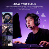 AKKO Verge S9 E-Sports Headset with Mic Quad-Mode Gaming Headphone 7.1 Channel Surround Sound Pro-Tuned FPS Audio 53mm Driver