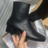 Luxury Leather Tabi Split Toe Ankle Boots - Women's High Heel