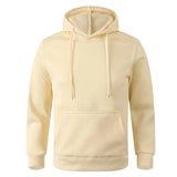 Men's and Women's Warm Sweatshirt Casual Solid Color Streetwear Pullovers Sport Fitness Pocket Hoodies Multi Color