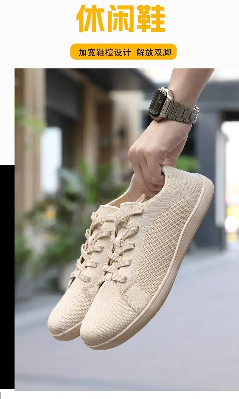Summer Men's Casual Sports Shoes, Men's and Women's Wide Version Barefoot Shoes Outdoor Running Casual Shoes, Minimalist Shoes