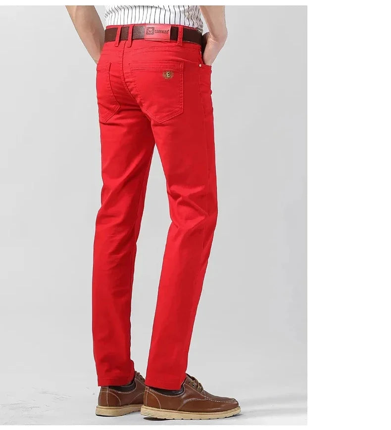 Men's Colorful Stretch Denim Jeans | Slim Fit