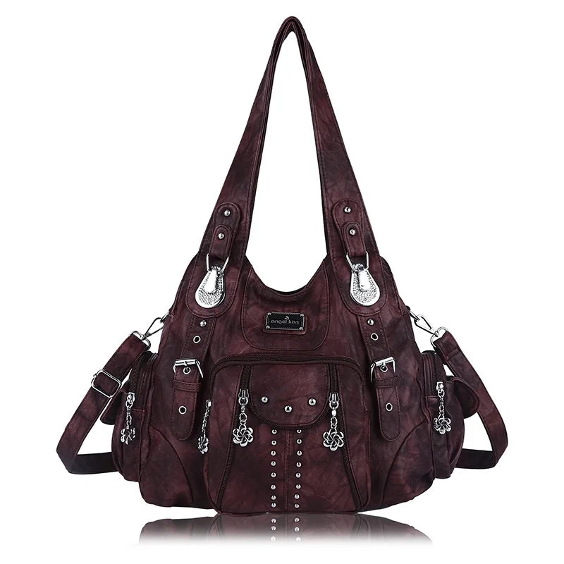 Women Fashion Handbags Women Shoulder Bags PU Leather Handbag Female Satchel Big-capacity Shoulder Purse Bag Bolsa Feminina