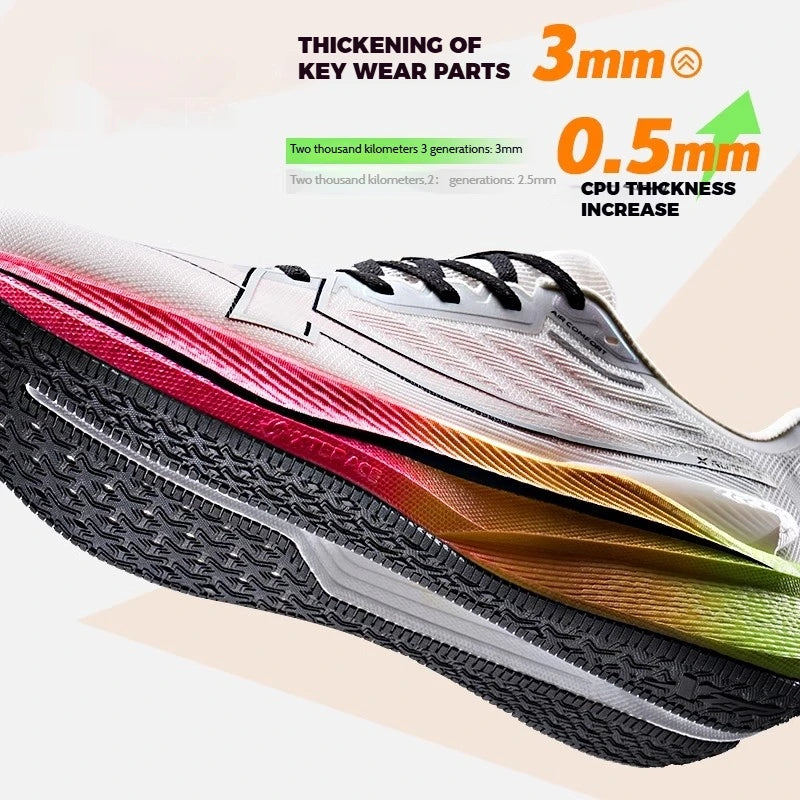 Xtep Men's Running Shoes 2000km 3.0 2025 Spring Lightweight Cushioned Wear-Resistant Training Jogging Sneakers 875119110032