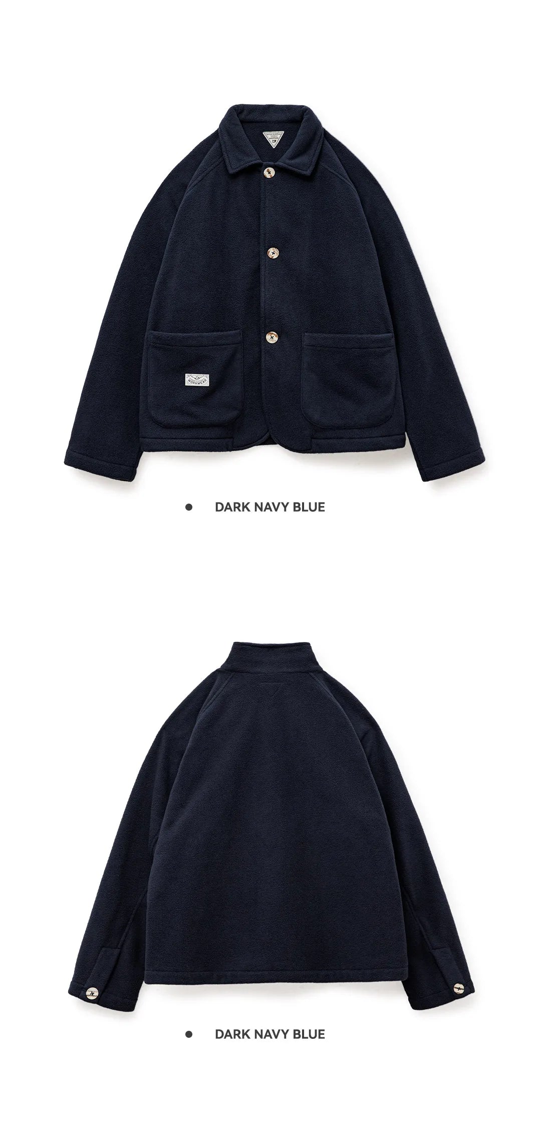 Maden Women's Fleece Lapel Warm Jacket 290gsm Single-breasted Solid Color Casual TOPs Coat for Autumn Winter Outwear