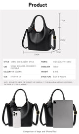 Brand High Quality Soft Leather Large Capacity Top-handle Bags Female Handbags Women Shoulder Crossbody Totes Messanger Bag Sac