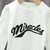 3pcs Set Kids Boys Clothes Baseball Coat+T-Shirt+Pant Spring Autumn Letter Print Sweatshirts Black Sports Casual Outfits Clothes