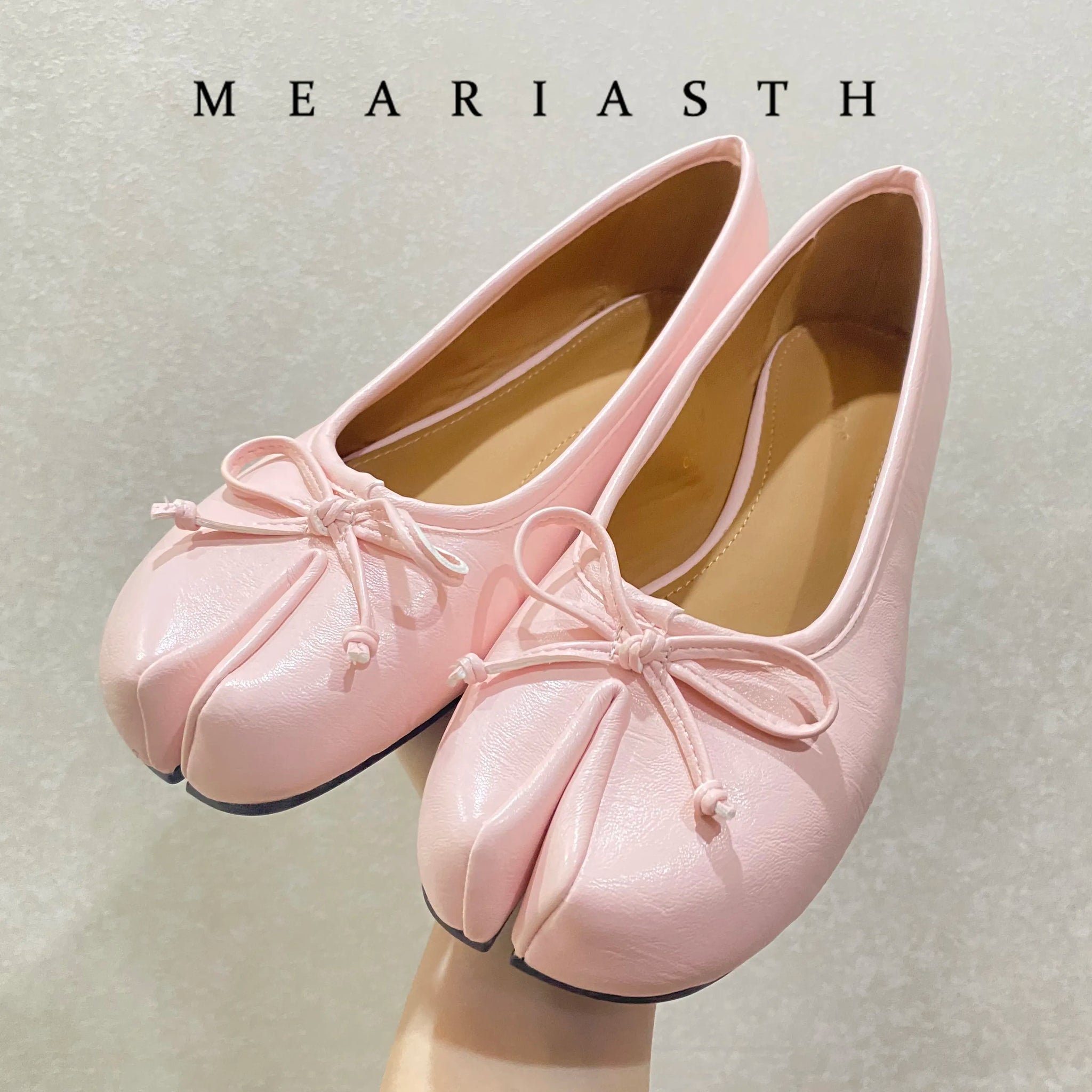 Women's Split-Toe Bow Loafers | Elegant Flat Pumps