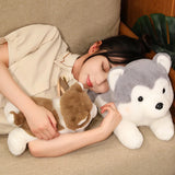 Cute Lying Husky Plush Pillow